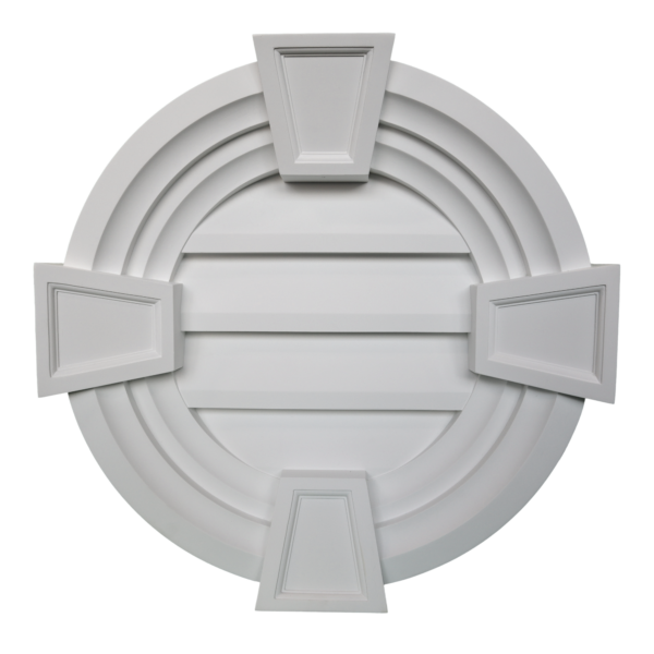 Non Functional 550RND18 DT Front Round Non-functional Vent with Decorative Keystones – 450mm - 18”