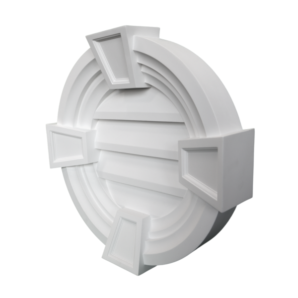 Non Functional 550RND18 DT Side Round Non-functional Vent with Decorative Keystones – 450mm - 18”